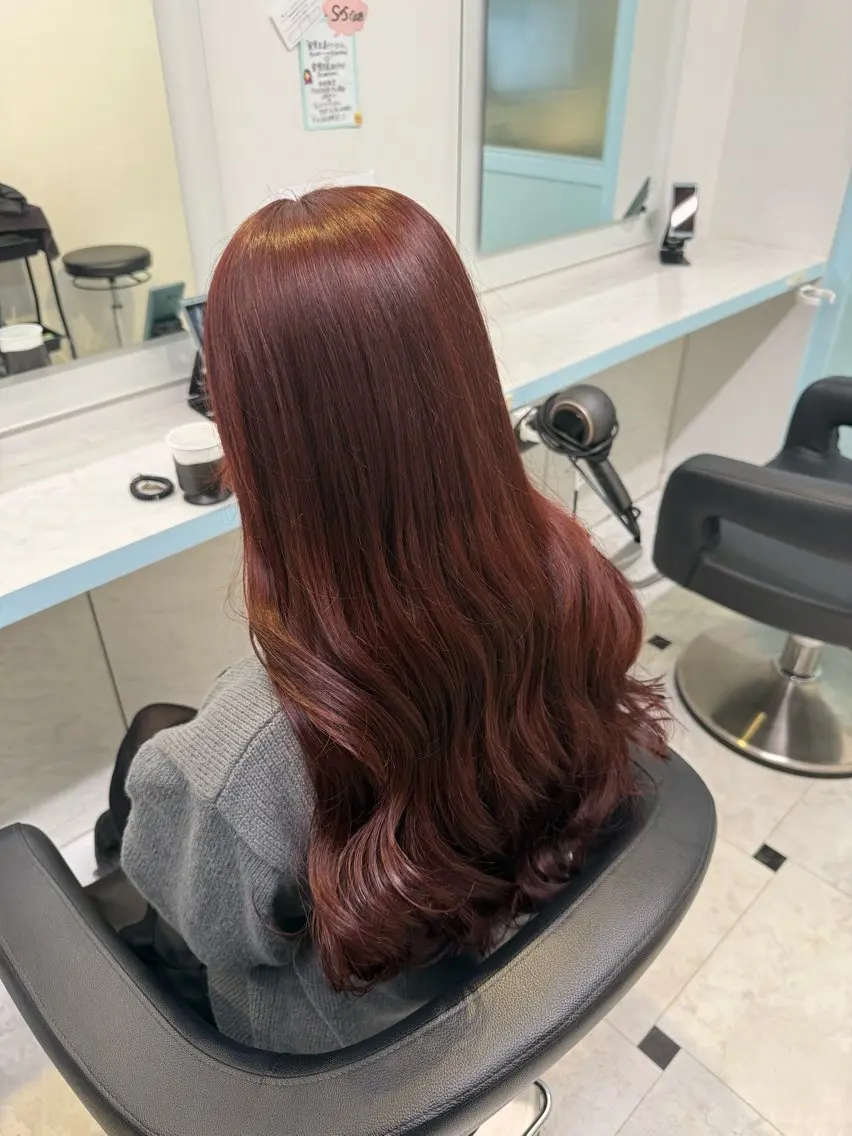 カラー ヘアカラー トリートメント 🇰🇷韓流暖色ヘア 🍒saaya🍒のヘアスタイル