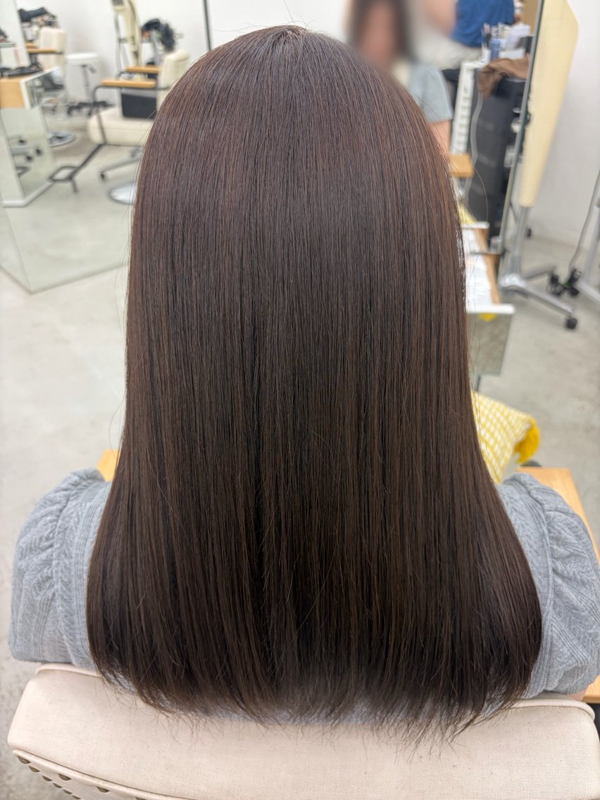 セミロング カラー ヘアカラー Lukia みなみのヘアスタイル