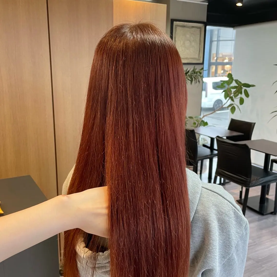 カラー ブリーチ ブラウンカラー ダブルカラー ブリーチなしカラー オレンジ ヘアカラー トリートメント arika【アリカ】 Ayuiのヘアスタイル