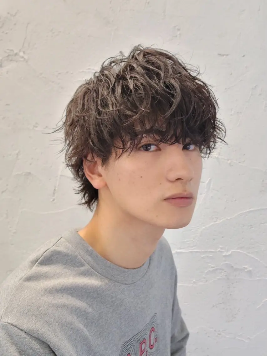 ショート パーマ ヘアアレンジ メンズ レディースショート 無料カットばっしーのヘアスタイル