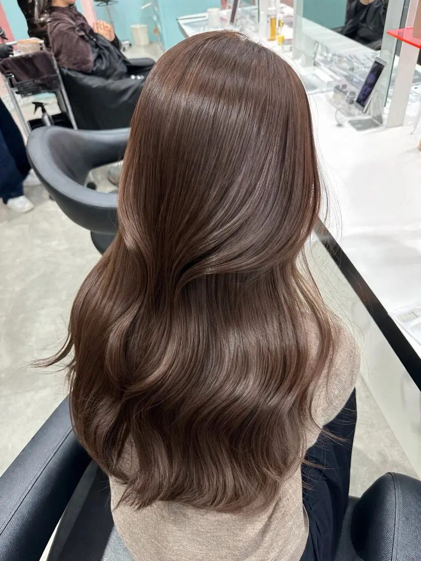 【ワンカラー】黒染めは使わない韓国風暗髪カラー🪽🖤/炭酸スパ付き💆🏻‍♀️🫧の写真