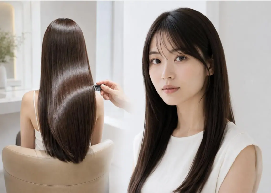ロング カット ヘアカラー トリートメント an・rata/ プチプラ/和歌山市駅のヘアスタイル