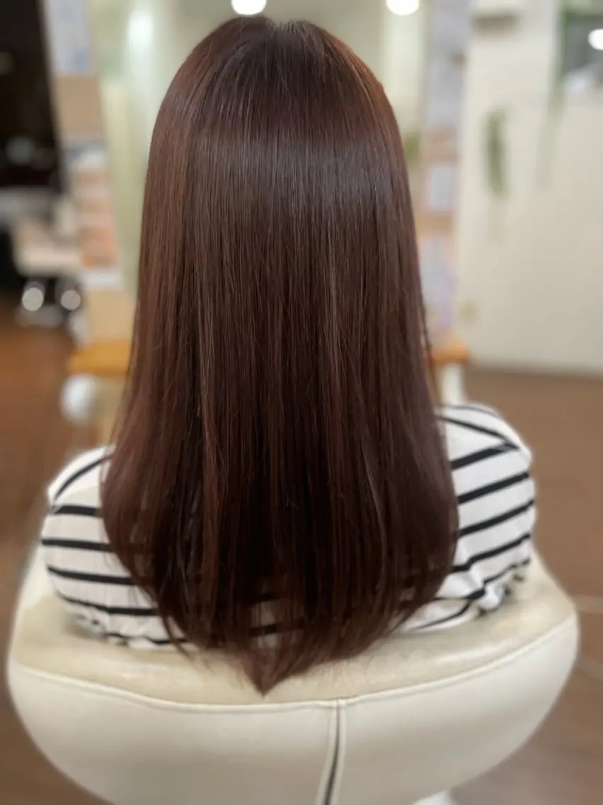 ミディアム カット ヘアカラー トリートメント 山口 隆城のヘアスタイル