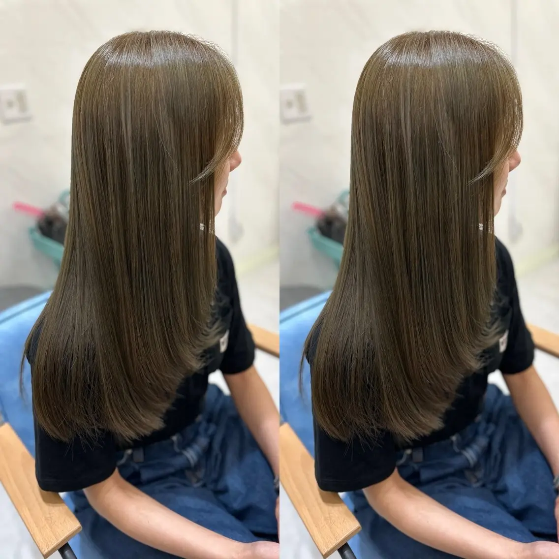 ロング カラー 髪質改善🩵縮毛矯正 代々木/木下のヘアスタイル