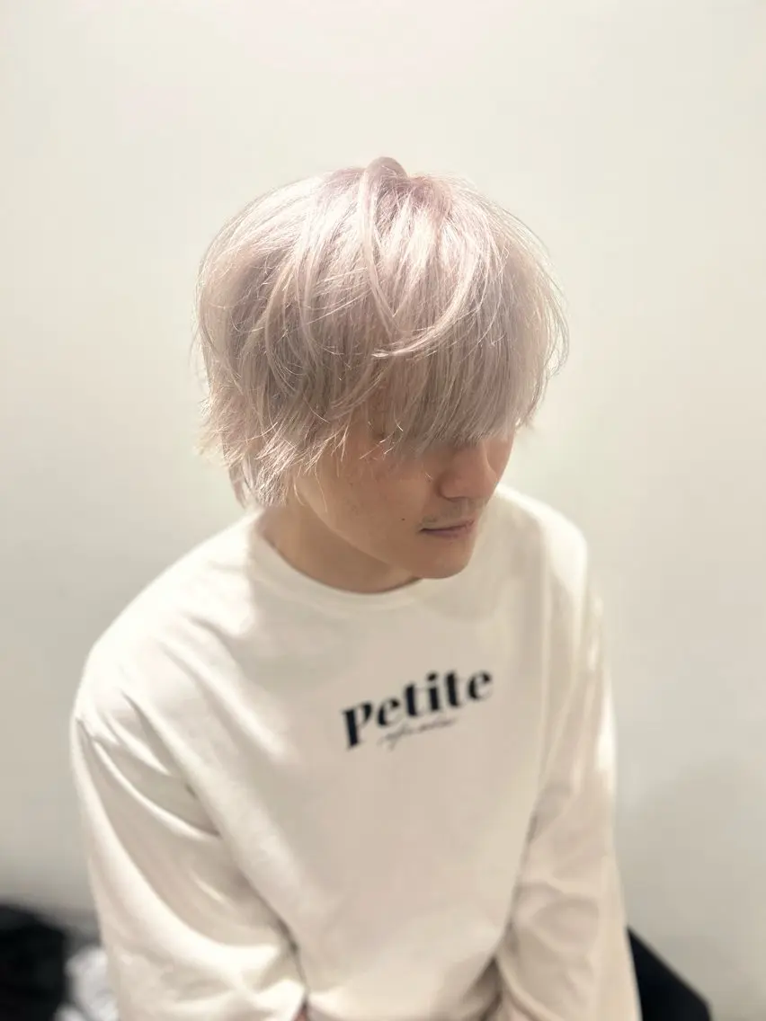 ミディアム カラー ブリーチ 🐺青木光太朗 ウルフ/レイヤー🐺のヘアスタイル