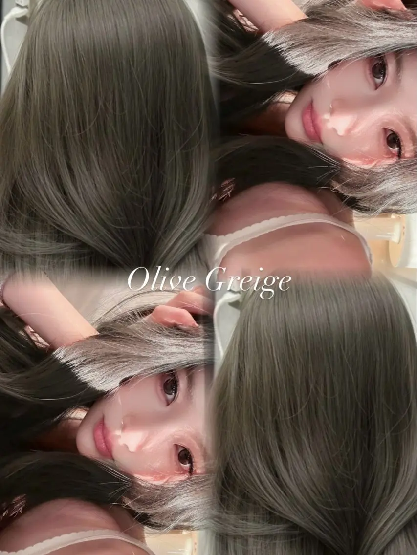 ロング カラー ヘアカラー トリートメント グレージュ/艶カラー 🎀nanakaㅤのヘアスタイル