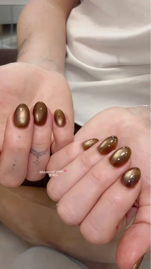 ネイル マグネットネイル ハンドネイル RibbonNail 南堀江のネイルデザイン