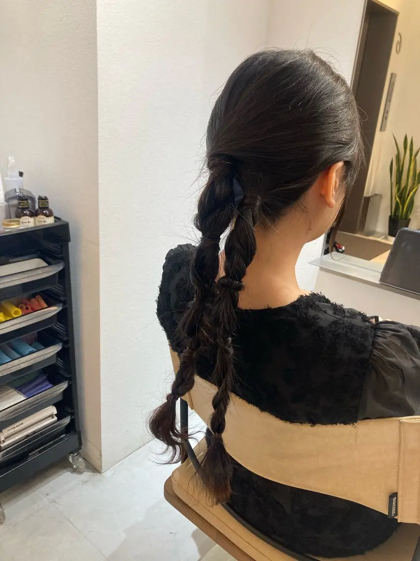 ロング ヘアセット ✨色持ちの良い艶 カラー✨蟹江真世のヘアスタイル