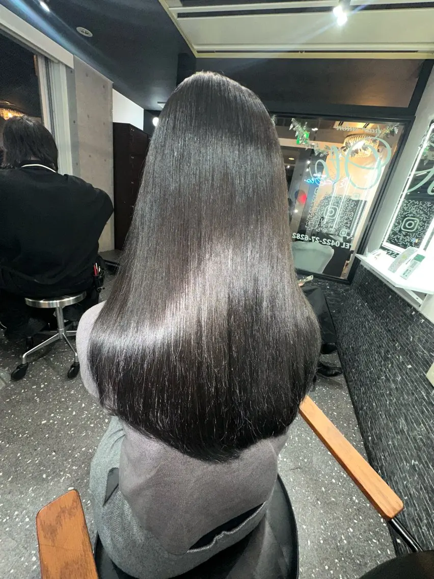 ロング カラー パーマ カット ヘアカラー 縮毛矯正 トリートメント 髪質改善⭐️縮毛矯正 中野⭐️Rinaのヘアスタイル