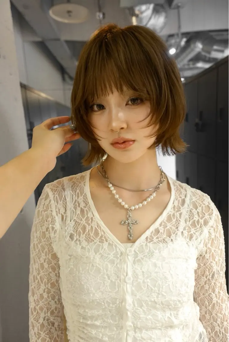 ミディアム ボブ レイヤーカット ショート/ブリーチ 特化kotomiのヘアスタイル