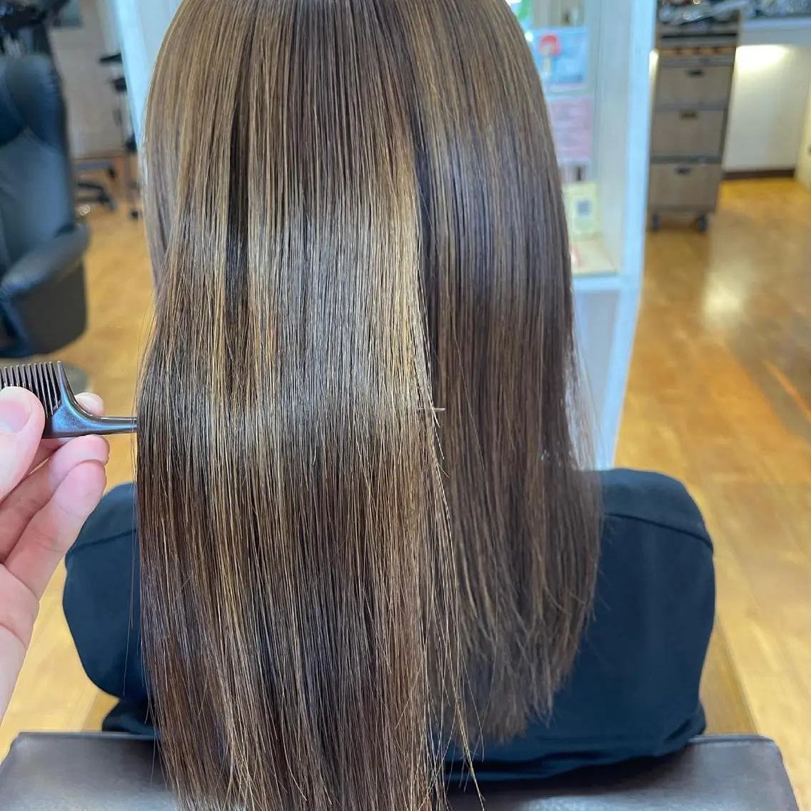 セミロング 縮毛矯正 トリートメント 梶谷 和希のヘアスタイル