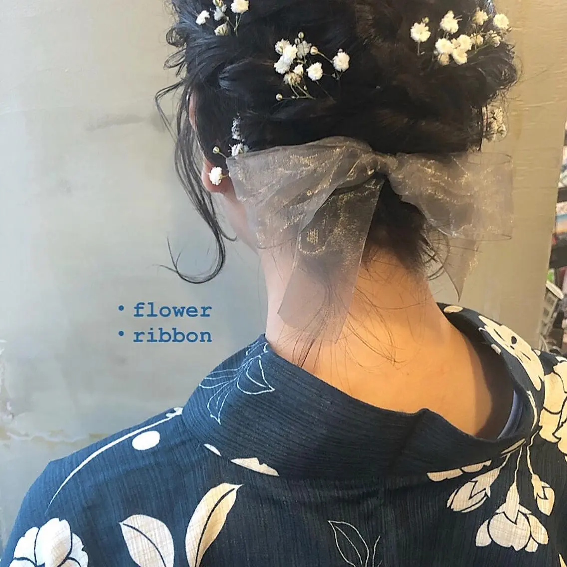ミディアム カラー ヘアアレンジ 浴衣 川上 智汐のヘアスタイル