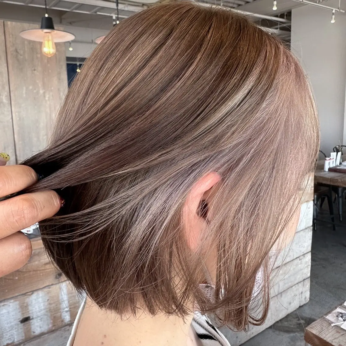 カラー ヘアカラー トリートメント 透明感カラー/パーマ 🌀アオノのヘアスタイル