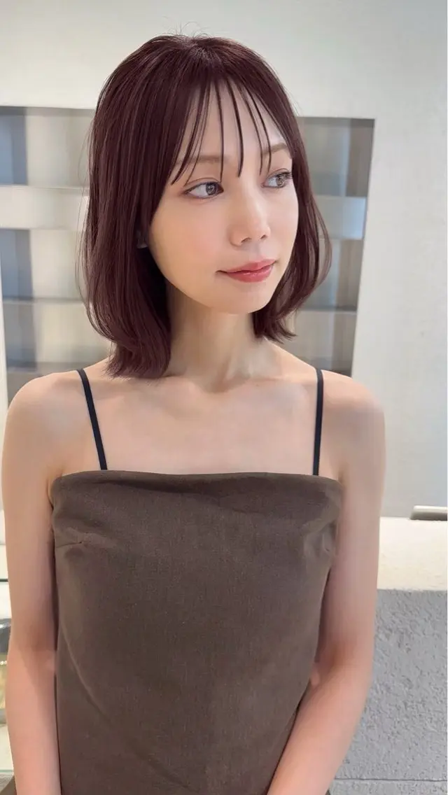 ミディアム レッドブラウン ヘアカラー トリートメント 暖色カラー専🟥/ shinyaのヘアスタイル