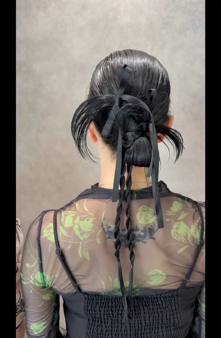 セミロング ヘアアレンジ 原野 実優羽のヘアスタイル