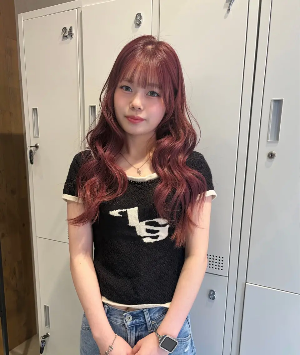 ロング カラー ヘアカラー トリートメント aoi🎀暖色 /透明感カラー♡のヘアスタイル