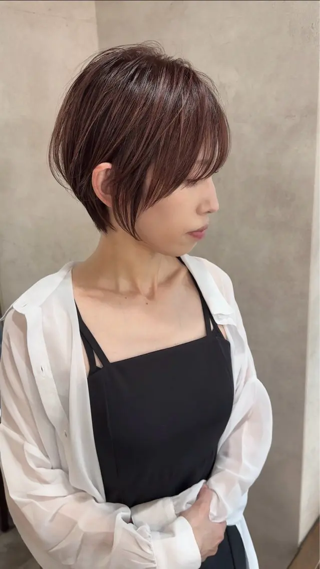 ショート カラー ハイライトカラー ハイライト ショートヘア カット ヘアカラー トリートメント ショート⭐️ブリーチ ⭐️木村康二⭐️のヘアスタイル
