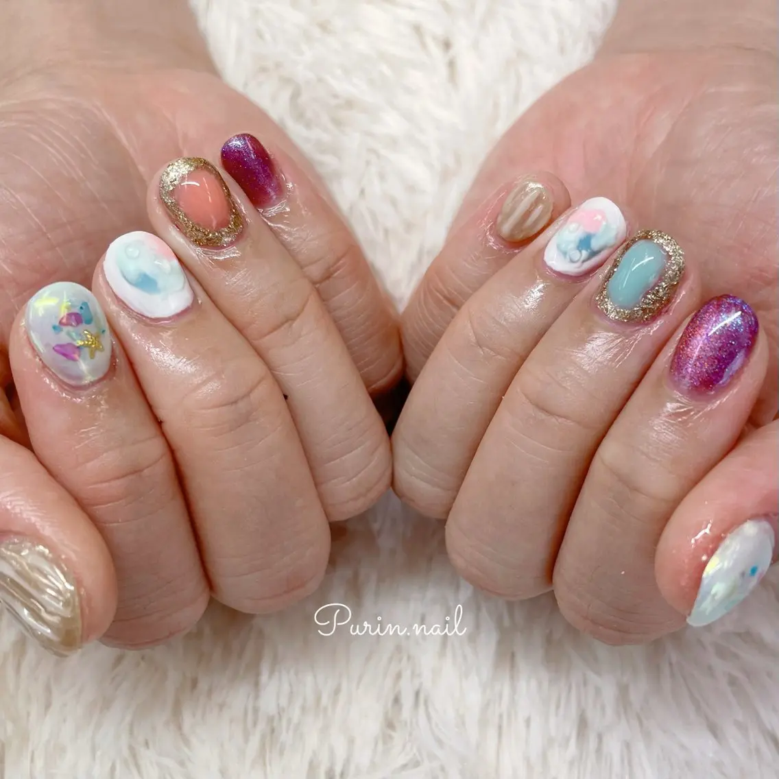 ネイル ハンドネイル Nails by Purin🍮のネイルデザイン