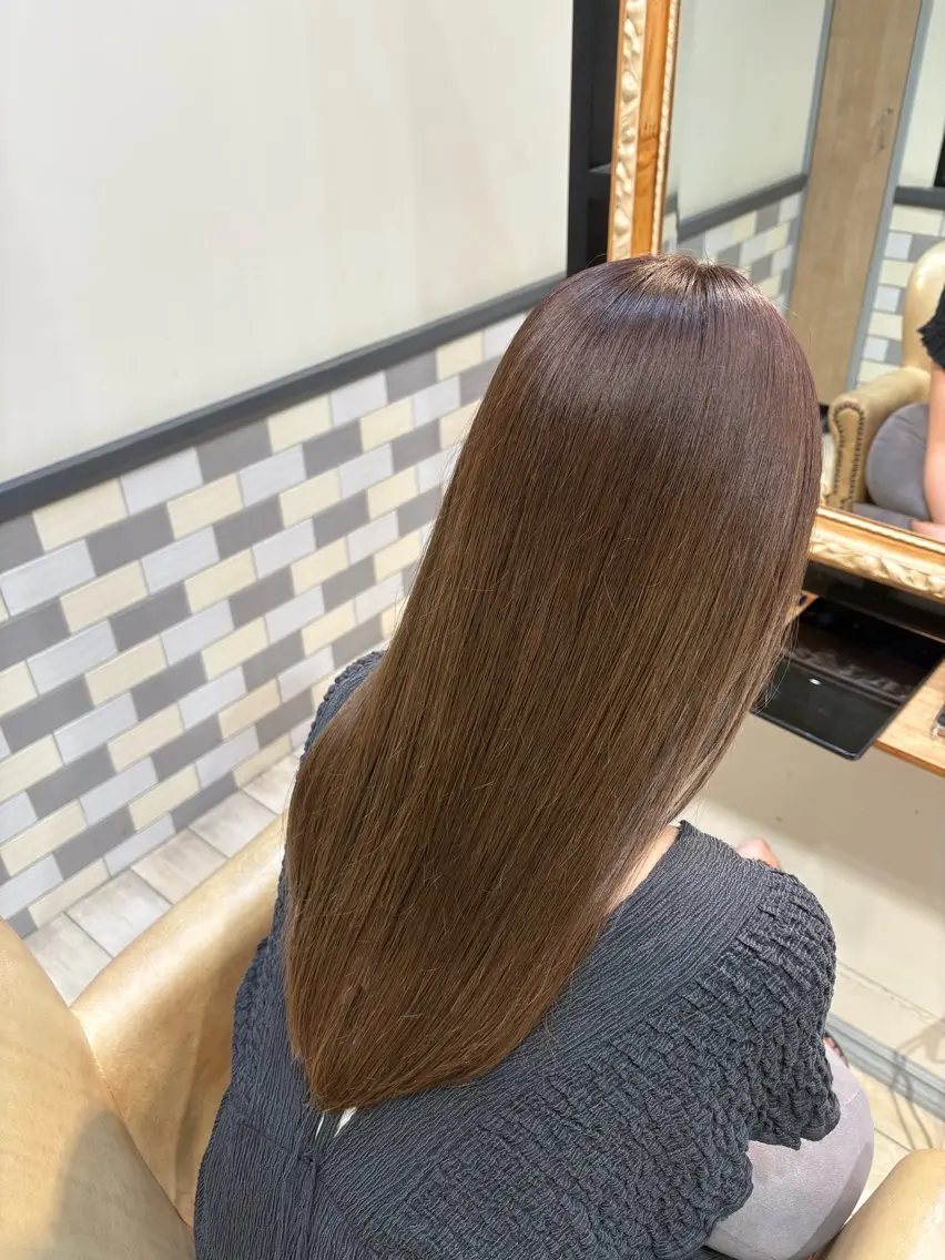 ロング カラー ベージュカラー ヘアカラー トリートメント SUZUKIAIRI 髪質改善/艶髪カラーのヘアスタイル