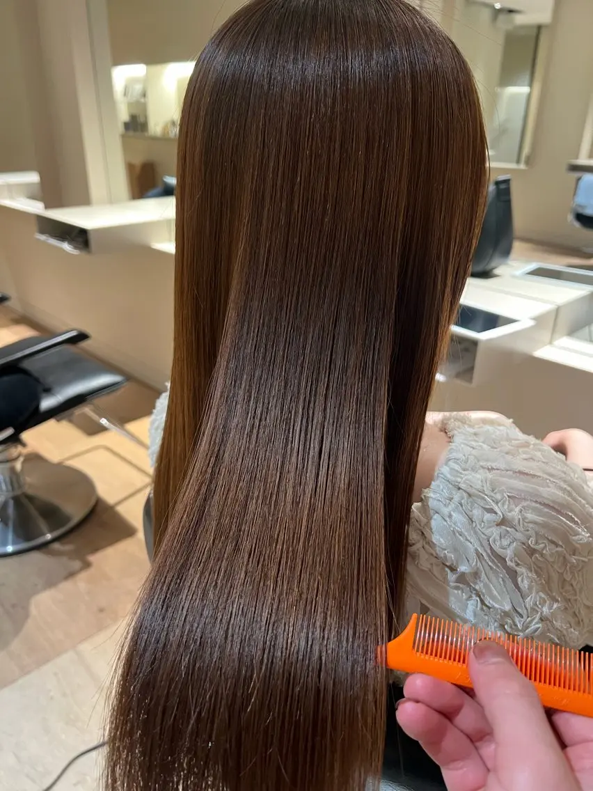 ロング カット 縮毛矯正 北尾 斗唯のヘアスタイル