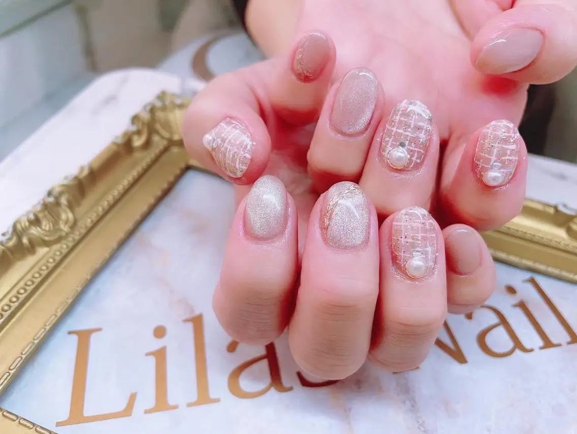 ネイル ジェルネイル グラデーション ハードジェル ロングネイル マグネットネイル Lilas Nailのネイルデザイン