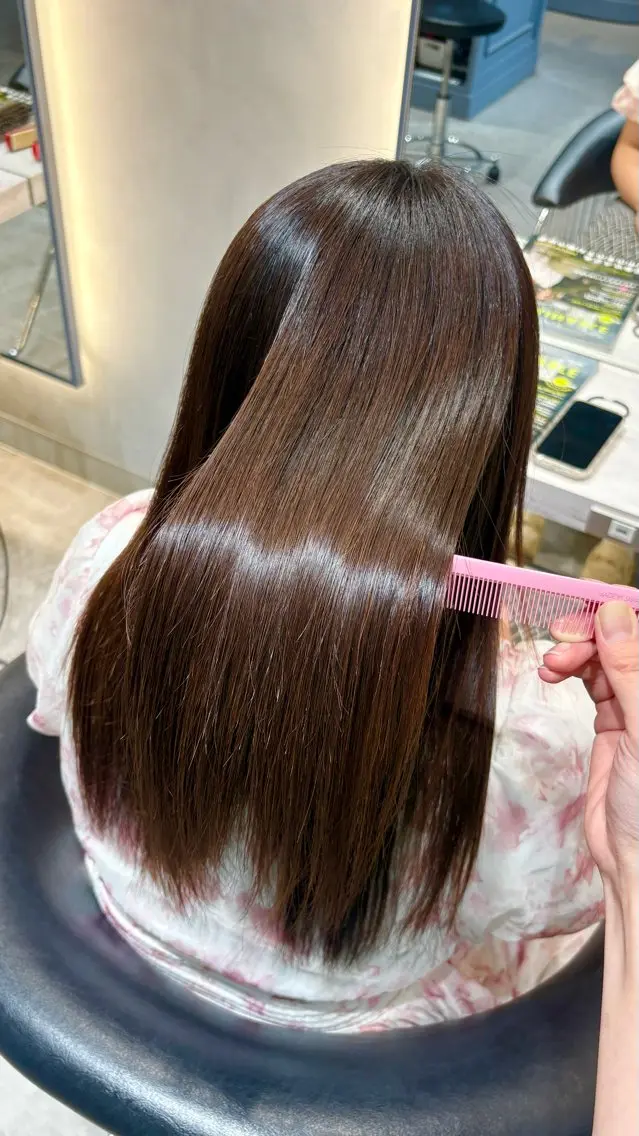 ロング 縮毛矯正 mio🐶💗カット /艶カラー/矯正のヘアスタイル