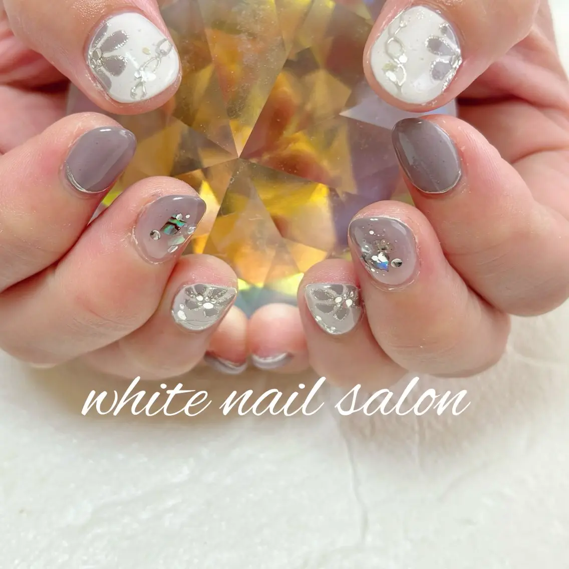 ネイル フットネイル 持ち込み ハンドネイル white nail salonのネイルデザイン