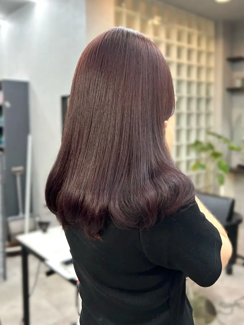 ミディアム ヘアカラー トリートメント moe🎀 透明感カラーのヘアスタイル