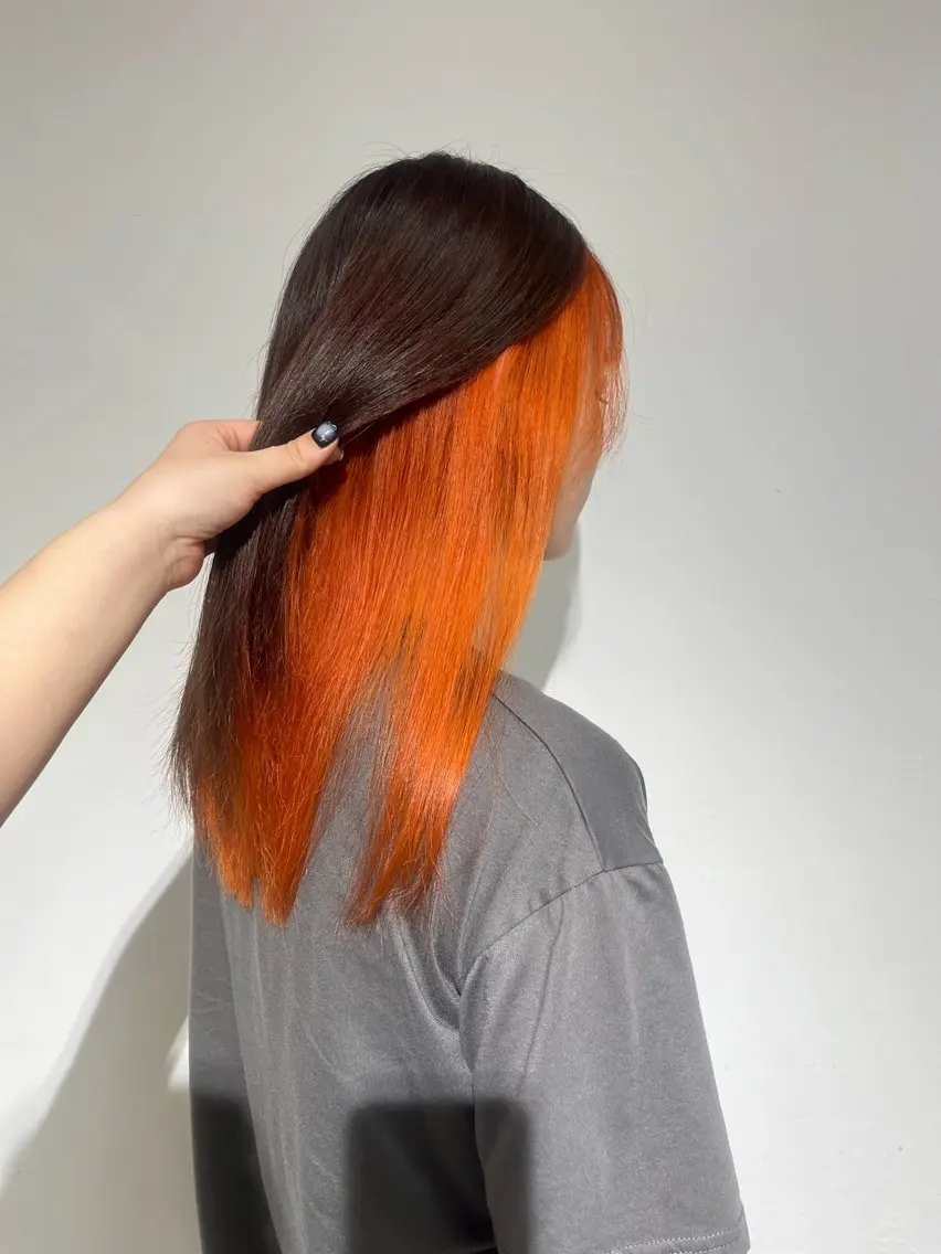 ロング ヘアカラー 中島 沙也加のヘアスタイル