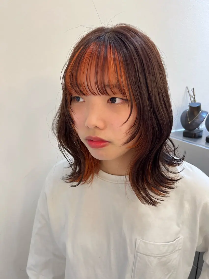 ミディアム カラー 🌝ぷる艶ハイトーン 柔らかヘア🍅まあやのヘアスタイル