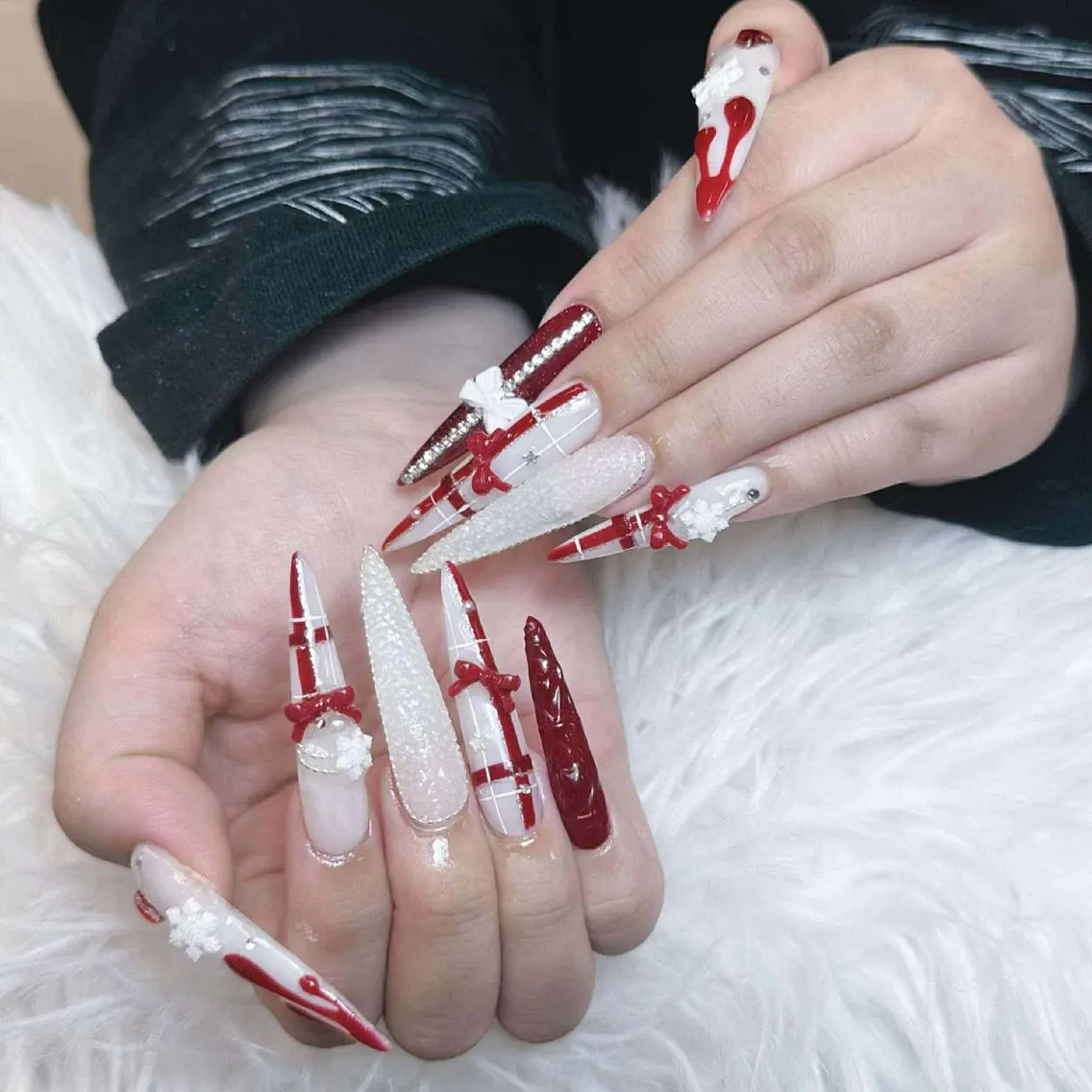 ネイル アートネイル オーロラネイル チークネイル 長さ出し フットネイル Miya _nailのネイルデザイン