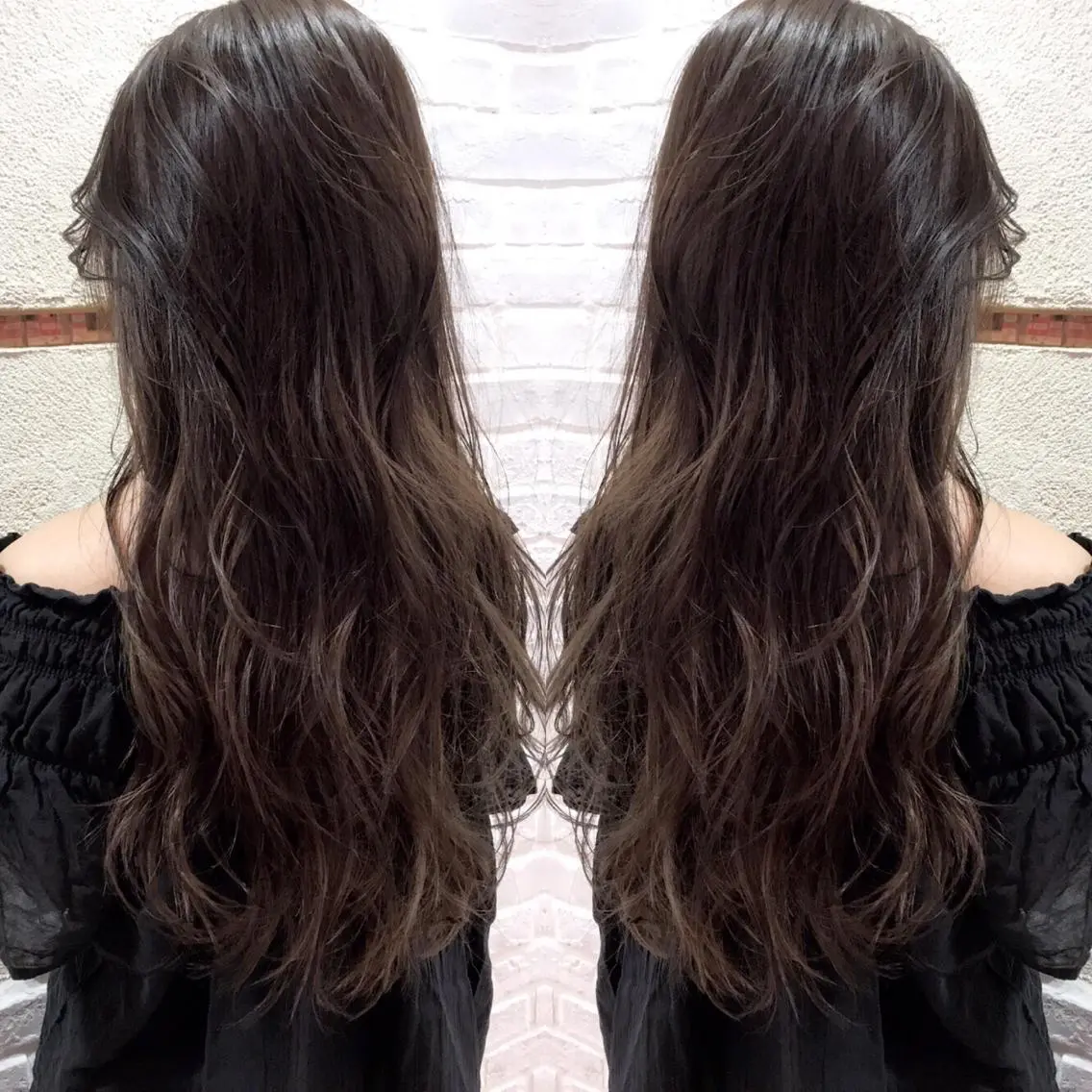 ロング カラー シールエクステ⭐️ オオミタクヤのヘアスタイル