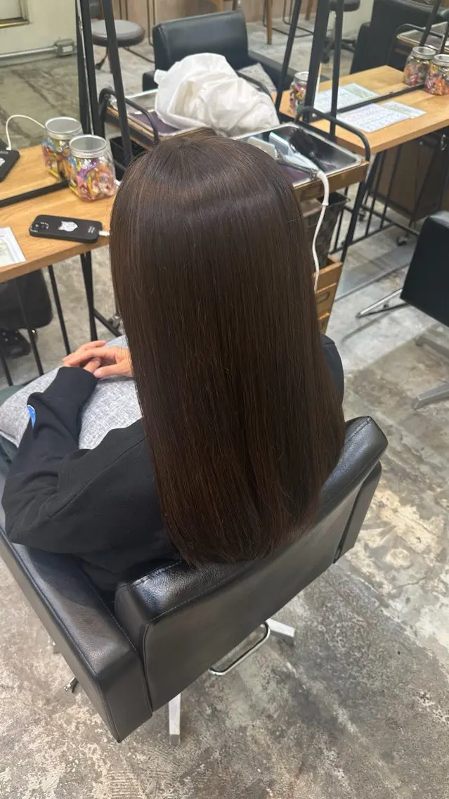 ロング ヘアカラー 艶カラー/ 縮毛矯正/ユズキのヘアスタイル