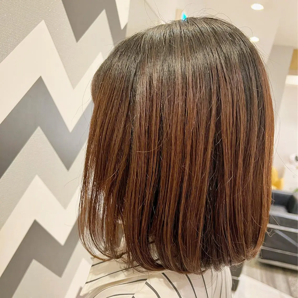 ミディアム カラー カット トリートメント 白髪ぼかし大人メンズ 根本零のヘアスタイル