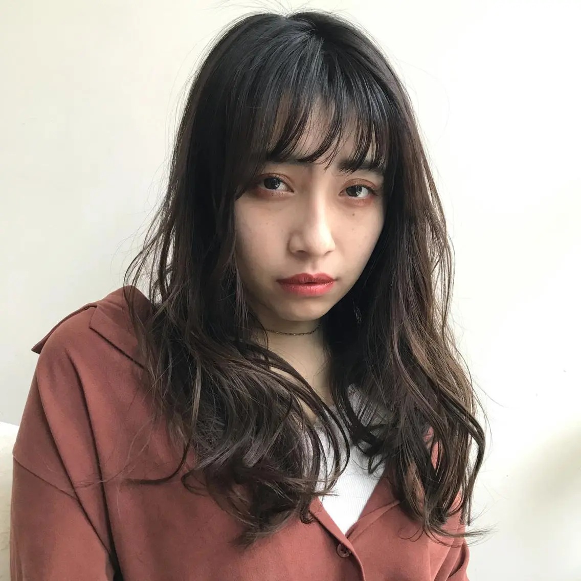 ロング カラー パーマ シースルーバング 大人可愛いHair ❤︎Ayakoのヘアスタイル