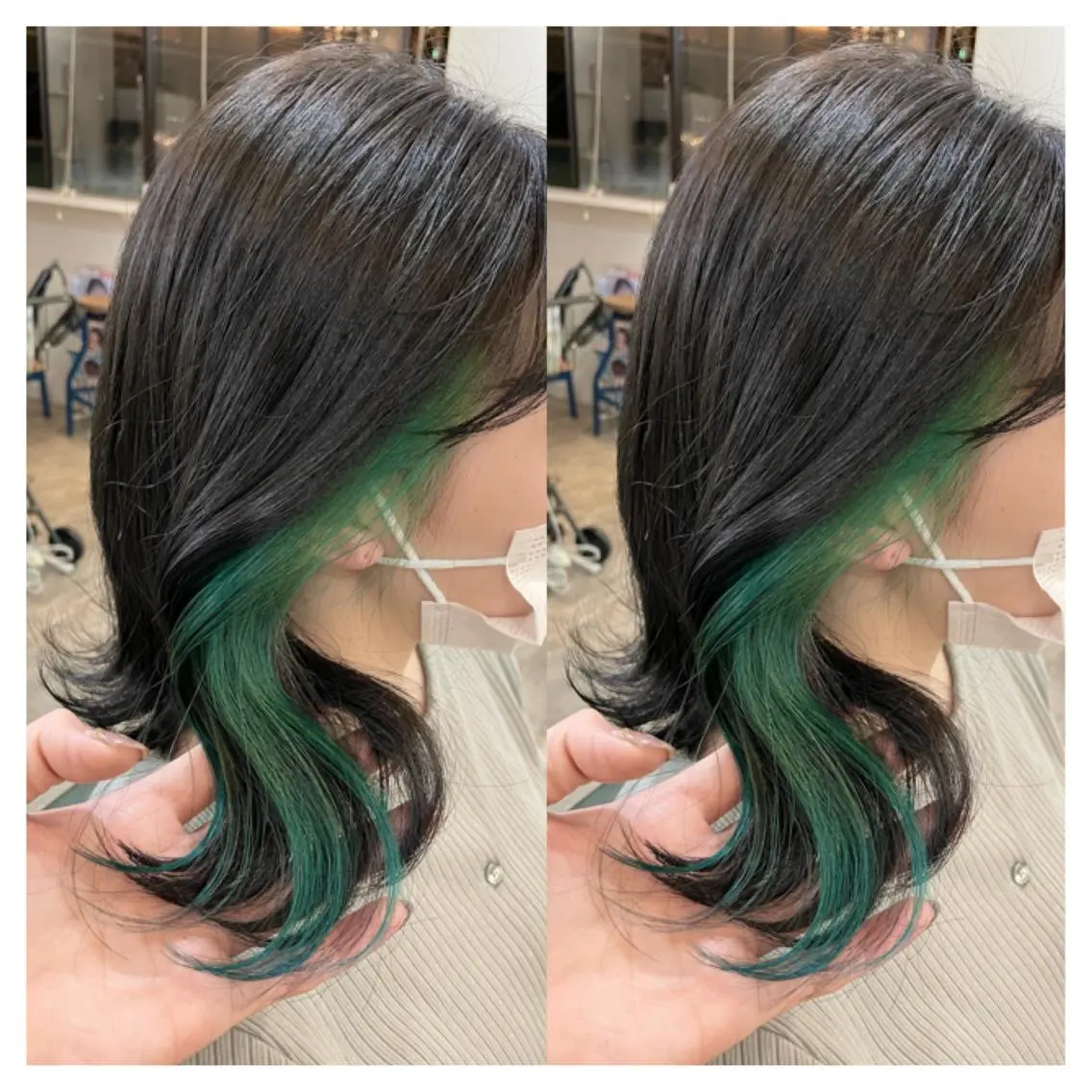 ミディアム カラー カット ヘアカラー トリートメント 村山 茉衣のヘアスタイル