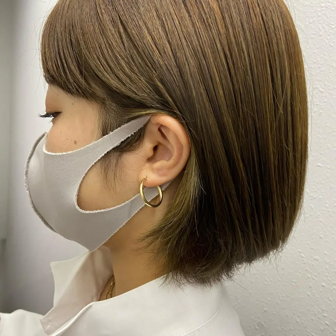 カラー アッシュ ベージュカラー 黒髪 ブリーチ ブラウンカラー ヘアカラー トリートメント MEI🎀レイヤー 🎀韓国styleのヘアスタイル