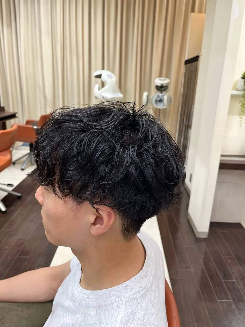 ショート パーマ メンズ マッシュ メンズパーマ 刈り上げ 🧊メンズ特化🧊 高木航希のヘアスタイル