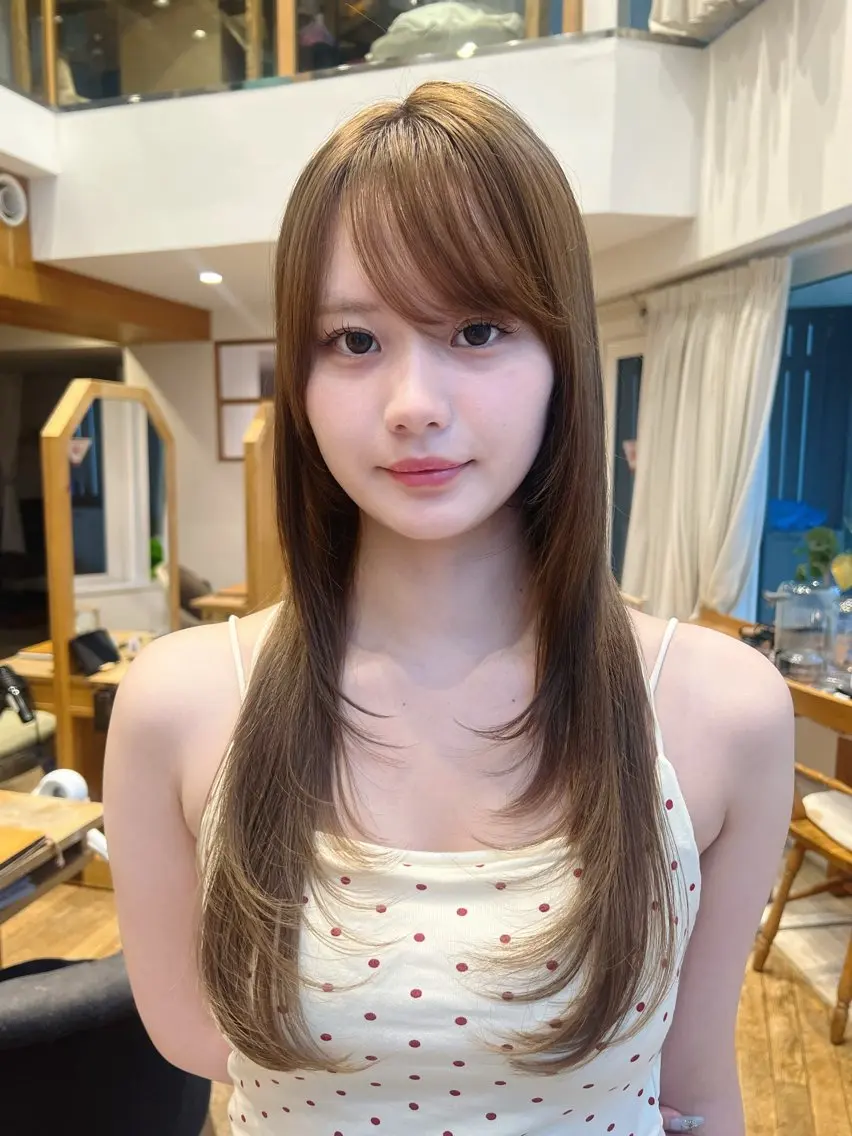 ミディアム カラー レイヤーカット ヘアカラー 望月威吹/表参道/レ イヤー/似合わせのヘアスタイル