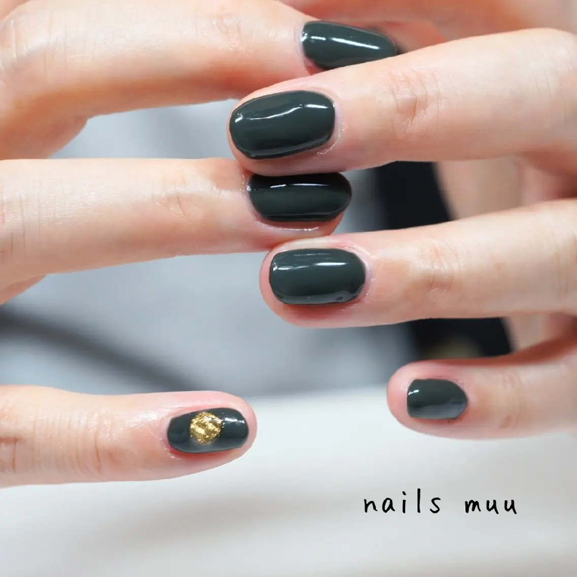 ネイル アニマル柄 アートネイル ジェルネイル グリーン マットネイル nails muu まゆのネイルデザイン