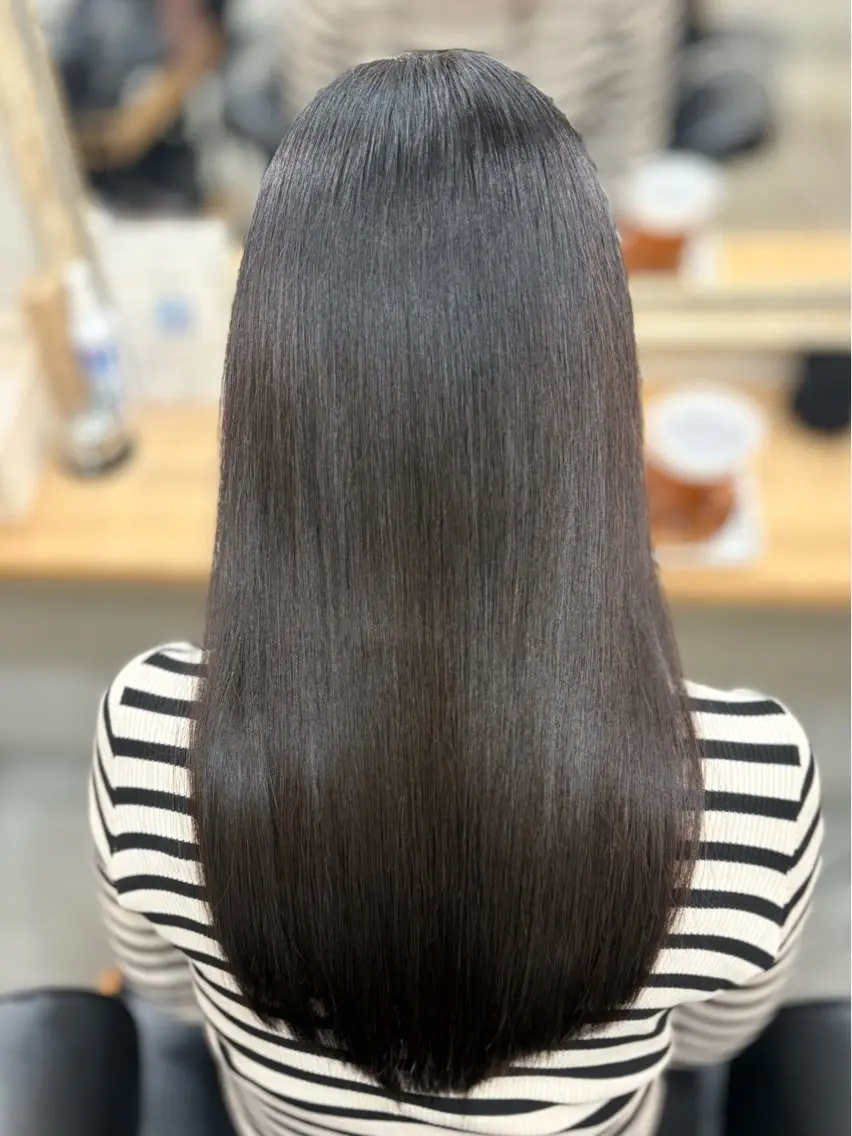 ロング カット 縮毛矯正 白鳥 正孝のヘアスタイル