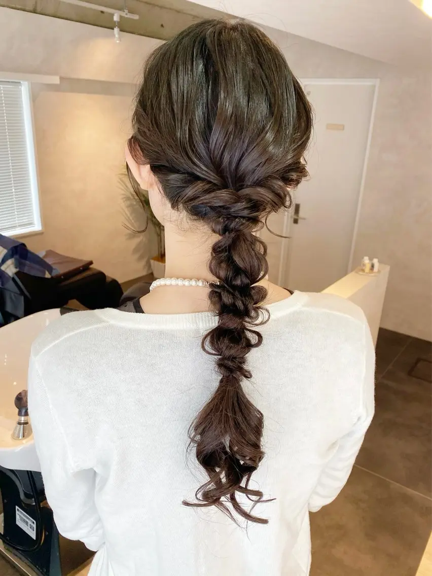 ヘアアレンジ 結婚式・ブライダル ヘアセット ヘアセット&カラー 🩷miwaのヘアスタイル
