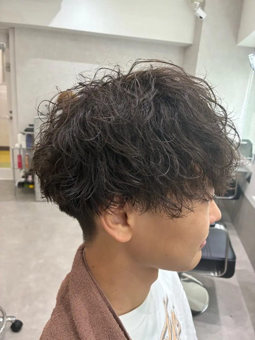 ショート パーマ カット パーマ メンズ特化　初パーマ 専門家金田淳弥のヘアスタイル