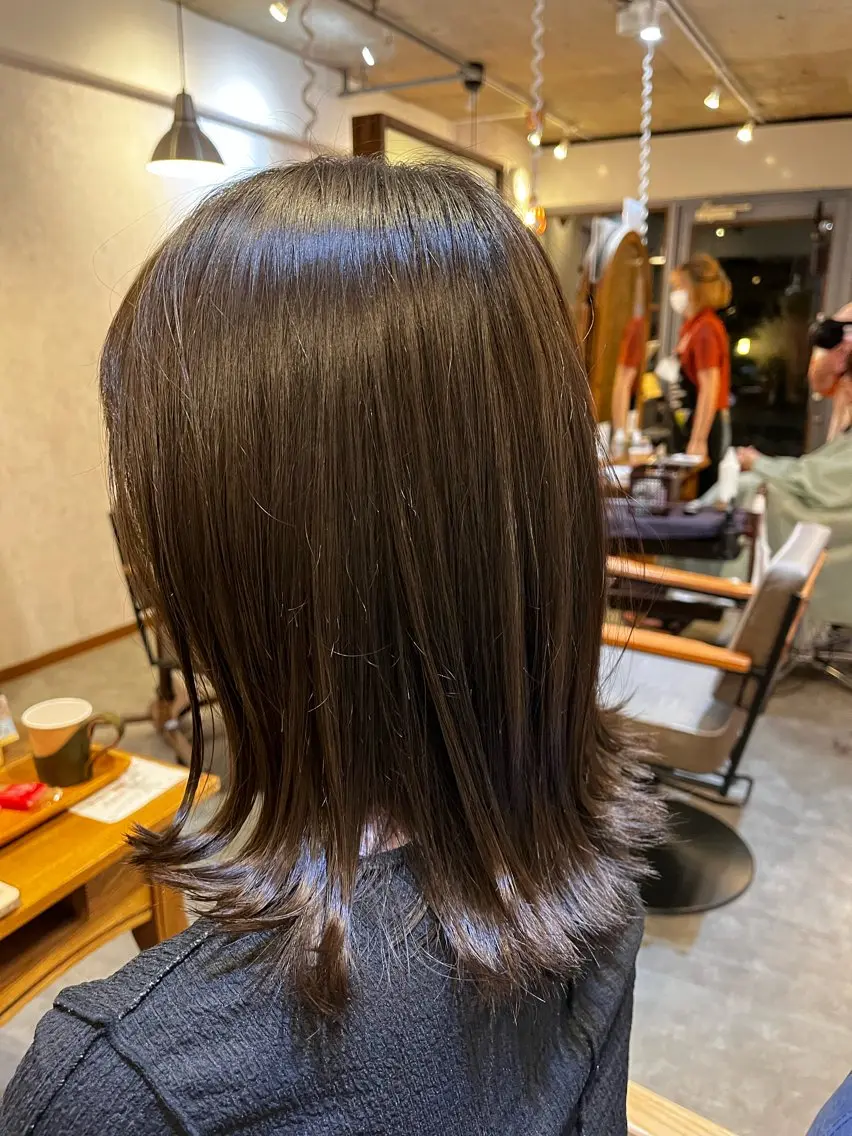 【レディース】🌿前髪カット＋フルカラー+ケアトリートメント🌿の写真