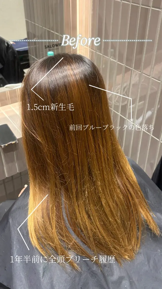 ロング カラー みのり ワンホンヘア🕊️のヘアスタイル