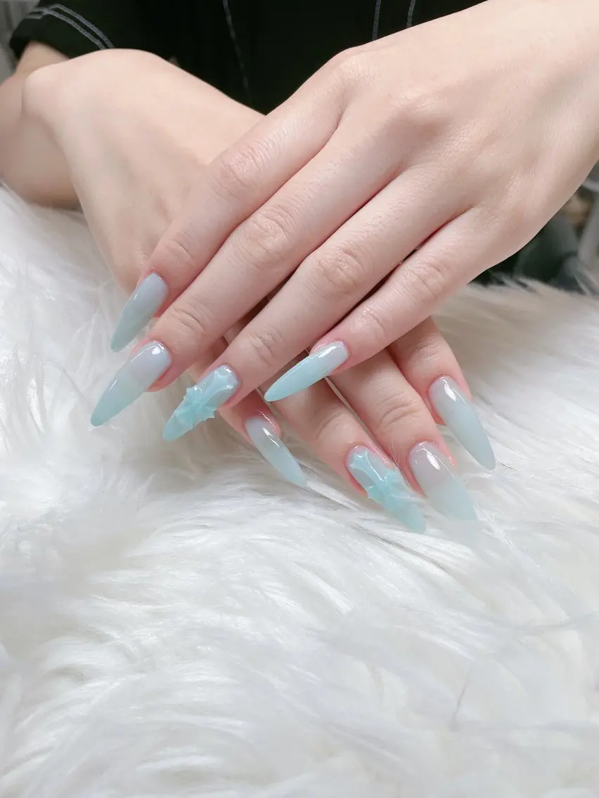 ネイル 長さ出し フレンチネイル グラデーション 韓国ネイル マグネットネイル ハンドネイル VB HEAVEN nailのネイルデザイン