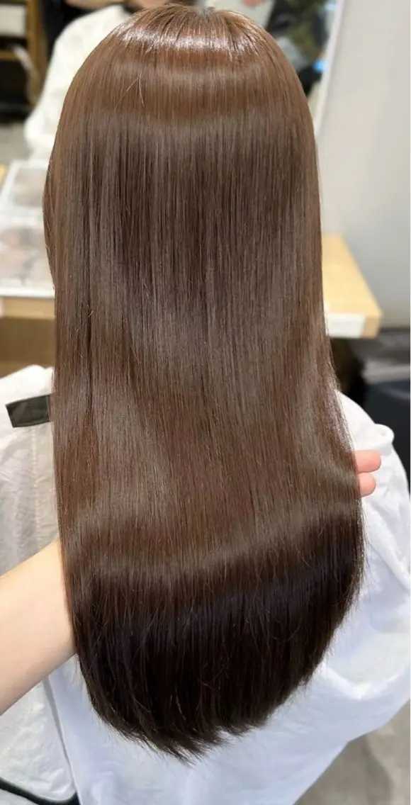 カラー ブリーチ ブリーチなしカラー かわち ことみのヘアスタイル