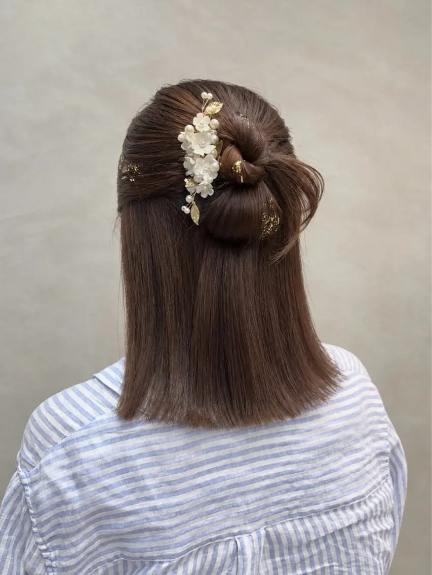 ヘアアレンジ ヘアセット 透明艶カラー☆ アレンジ🪽yuiのヘアスタイル
