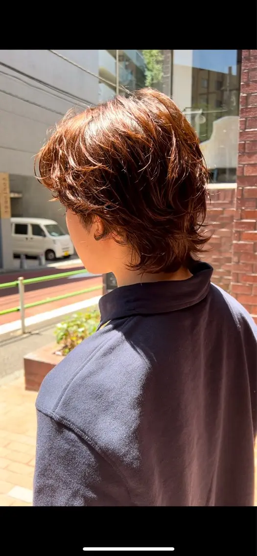 ショート カラー パーマ 川原大空 無料パーマモデル募集のヘアスタイル