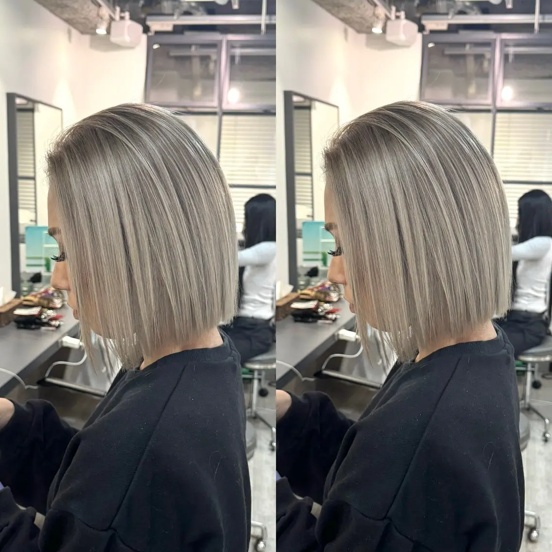 ショート バレイヤージュ ボブ🌈ナツヤのヘアスタイル